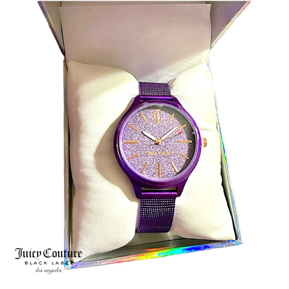 NIB Juicy Couture Ladies Purple Watch with Mesh Band JC/1368PRPR